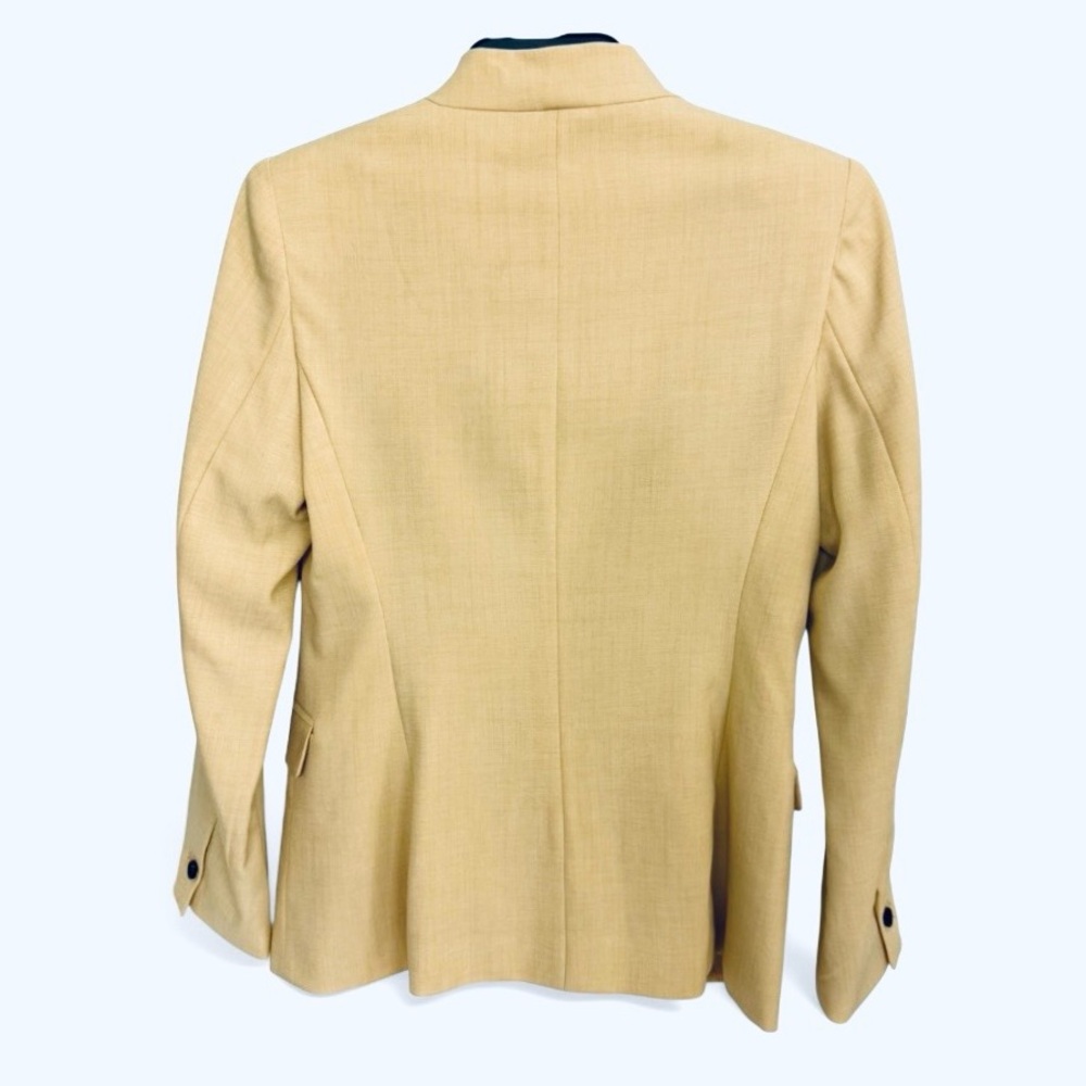 Zara Yellow Basic Blazer With Inverted Lapel Size… - image 5